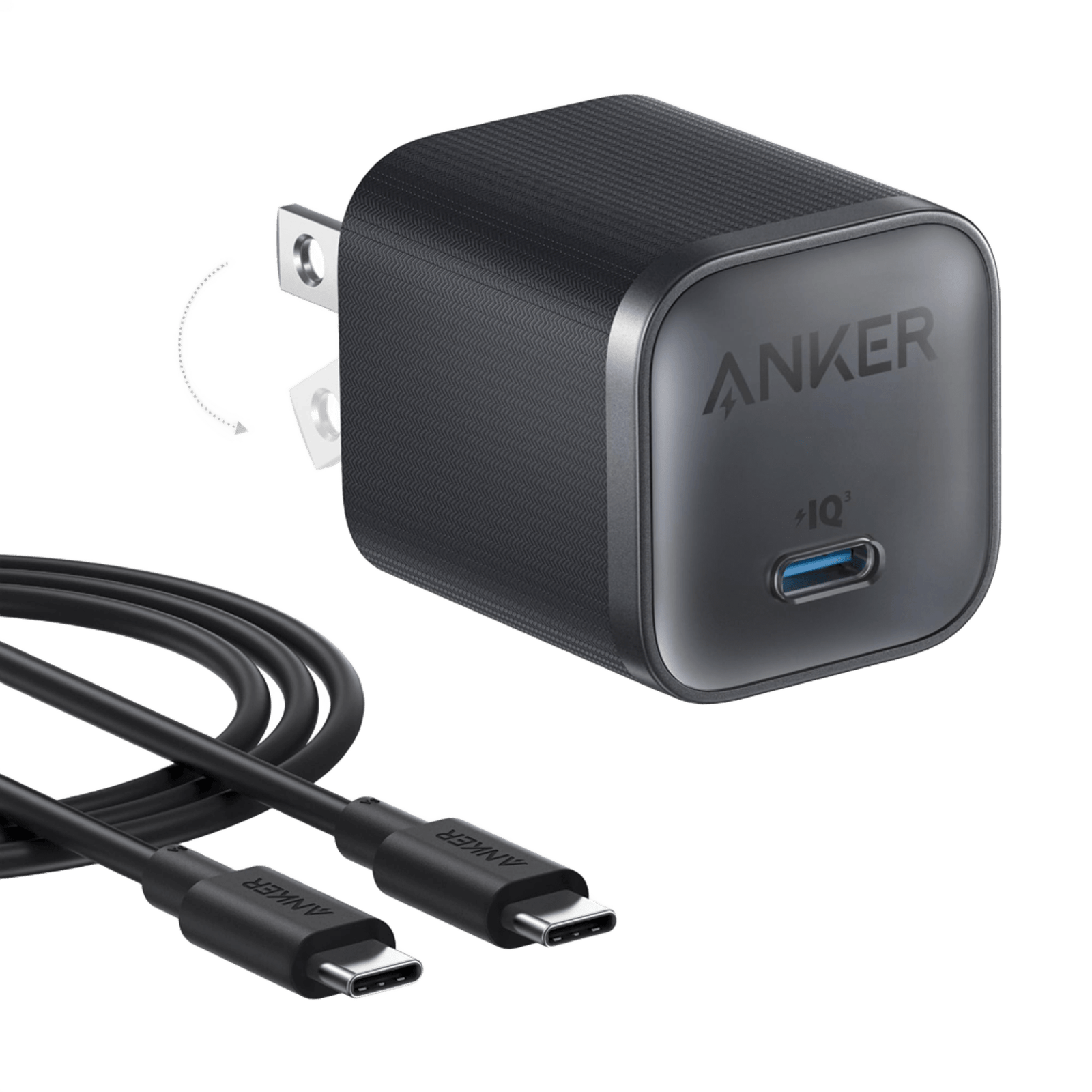 Black-01_95991b41-dcac-41af-8f84-0036bf8bb161_3840x.png Anker 20W PowerPort III Cube PD Fast Charging Adapter - Image 1