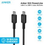 Anker 322 USB-C To USB-C Cable 3ft 60W Nylon Braided Cable Safe charging multicolour - Image 2