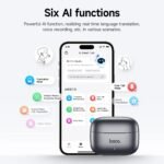 HOCO EQ27 AI ANC+ENC TWS Earbuds Smart AI Translation Bluetooth Earphones with App Support - Image 4
