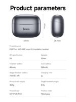 HOCO EQ27 AI ANC+ENC TWS Earbuds Smart AI Translation Bluetooth Earphones with App Support - Image 13